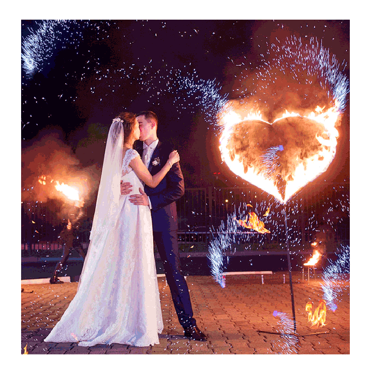 Организация пиротехнического шоу на свадьбу  Аша | asha.salutsklad.ru