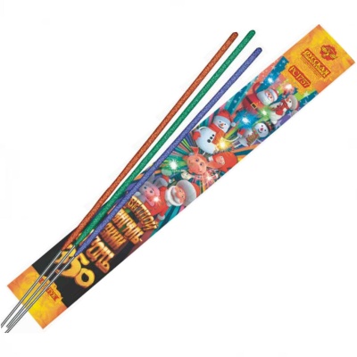 Цветной 350 мм. Бенгальские огни купить в Аше | asha.salutsklad.ru